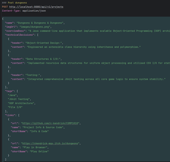 Headless Portfolio API